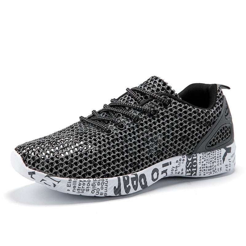 Outdoor Mesh Shoes Men'S And Women'S Breathable Wading Mesh Shoes Soft Sole Sneaker Summer Tracing Hole Shoes Large Size Shoes - Image 1